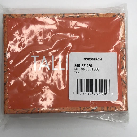 BOCONI Tan TALLIA Solid Bifold Leather Credit Card ID Wallet NEW IN BOX - Picture 9 of 10